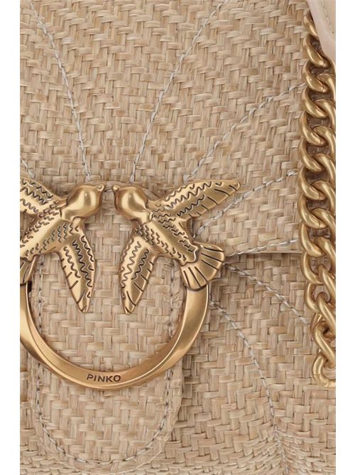 Borsa mini Classic Love Puff in rafia Beige PINKO | 100039 A2C8C50Q
